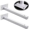 YUJIANHUAA 2pcs Supporti Mensole da Muro,Reggimensola Decorativi,Staffa per Mensola Nascosta,Disegno Galleggiante,Reggimensola Ferro,Reggimensola Industriale con Viti e Tasselli,Bianco (20cm/7.9in)