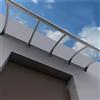 Zlovne Tenda da Veranda Pensilina Tettoia in Policarbonato e Alluminio Silver,Tettoia per Porta e Ingresso,Garden Pensilina da Esterno,Larghezza 65/80/90/100/120/150 Cm Opzionale (65x140cm/26x55)