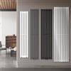 ECD Germany Radiatore Termosifone Termparredo Scaldasalviette Stella Verticale Piatto - 370 x 1600 mm - Bianco - Radiatore Scaldasalviette Asciugamani da bagno Verticale Piatto 370x1600 mm