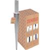 TRIBECCO Manicotto per pali di recinzione, 60 x 40 cm, per recinzione, manicotto regolabile da 50 cm, recinzione a doppia asta per pali da 60 x 40 mm, ancoraggio per recinzioni standardizzate