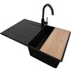 PRIMAGRAN Lavandino da Cucina Tutto Nero - Copenhagen Top, 78x50cm