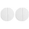 Evionlin 4 maniglie a semicerchio in ottone spazzolato a mezza luna, con viti, per armadietti da cucina, camera da letto, mobili, porte, colore: bianco