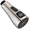 Puupaa Soffione doccia di ricambio per rubinetto da cucina, doccetta estraibile con display a LED della temperatura, ugello per lavello da cucina per la maggior parte dei rubinetti (spazzolato)