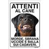 Lovelytiles ROTTWEILER Attenti al cane morde sbrana uccide e balla sui cadaveri (15X20)
