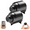 Aderpmin Bccnerty - Telecamera domestica a occhi di gatto, mini telecamere WiFi wireless 1080p HD, app remota e visione notturna, per casa, interni, esterni (2 pezzi)