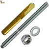 BricoLoco.com BricoLoco Kit Tassello chimico monodose con perno asta, dado e rondella. Capsula chimica per ancoraggio in calcestruzzo, pietra, ferro, pavimento, soffitto, parete,… (10, M-10x130)