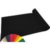 MadeInNature - Tappeto in moquette per eventi versatili: esposizione, compleanno, gala - ignifugo - Tappeto riutilizzabile (nero 1x8m)