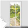 DESIGN4DOOR Zanzariera Magnetica 180 x 230 cm per Porta Finestra, Ultima Versione di Tenda Zanzariera con Magneti, Proteggete la Vostra Famiglia Dalle Zanzare, Bianco