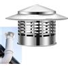 Generico Comignolo in Acciaio Inossidabile 4 5 6.3 7.5 10 11 16 20 22 cm, Cappello Antipioggia per Lo Sfiato Della Canna Fumaria, Terminale Tubo di Scarico con Bordo Largo per Cappe(10cm)