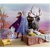 Komar Carta da parati fotografica in tessuto non tessuto, motivo: Frozen Iconic, dimensioni: 336 x 240 cm, Disney, cameretta dei bambini, Anna, Elsa, larghezza del nastro 50 cm