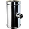 Brico Kit - Raccordo A T 90° Derivazione 80 Mm Doppia Parete Inox-Inox Coibentato Lana Minerale - Diametro: 100mm