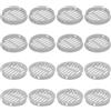 QUARKZMAN 16Pz 60mm/2.36 Griglia di Ventilazione Rotonda, Griglia Aerazione in Plastica, Griglia Aerazione Tonda con Fori a Maglie per Bagno Cucina Armadio Guardaroba, Grigio Chiaro