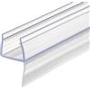 GedoTec®, guarnizione della porta di vetro per doccia angolare, lunghezza: 2000 mm, PVC trasparente, guarnizione per vetro di spessore 8-10 mm, marchio di qualità per la vostra casa