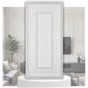 Eurodeco Pannelli in polistirene XPS, effetto pietra/cemento, pannelli da parete e soffitto, decorazione da parete, 100 x 50 cm, 3 mm di spessore, 16 m², 32 pezzi (cornice, bianco XL)