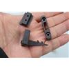 AWITALIA - Set di Ganci Gancio antinfortunistico per Zanzariera Laterale, Prima Generazione, 3 Pezzi, Vari Colori nostra produzione, NO STAMPA IN 3D, stampaggio a fusione. (NERO, 4 SET)