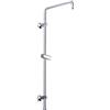 JOHO Colonna Doccia Acciaio Inox senza Miscelatore, Accessorio per Sistema Doccia, Compatibile con Fori Esistenti, Asta Doccia Saliscendi 91 cm con Supporto per Doccetta, Cromo
