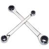 TOOLSTAR Chiave combinata a cricchetto 4 in 1, reversibile, multiuso, confezione da 1, 16 x 17-18 x 19 mm