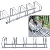Randaco Rastrelliera per Biciclette, Supporto per bicicletta per 5 biciclette, larghezza pneumatici 35-55 mm, supporto multiplo per ruote, supporto per parcheggio, montaggio a pavimento (2 pezzi)