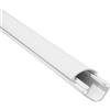 TOT ELECTRIC 2PZ Canalina angolare 23x23 mm 2 metri per cavo elettrico bianco passacavi ad angolo coprifili a parete con copertura verniciabile
