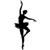 xkmap Adesivo Murale Ballerina - Decalcomania Da Muro Ballerino Di Danza Classica - Decorazioni Per Ballerine - Decalcomania Di Danza Per Balletto Silhouette Ragazze Per Soggiorno 90X44 Cm