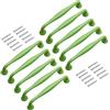 ENIXWH 10 maniglie ad arco per mobili, in lega di zinco, colorate, per libreria, armadio, cassetti (Verde, Distanza tra i fori: 96mm)