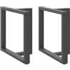 vidaXL Gambe per tavolo da pranzo a forma di T 2 pz Antracite 80x35x(72-73) cm Acciaio
