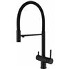 XJTNLB Rubinetto 3 Vie per Depuratore Rubinetti Cucina Miscelatore Tre Vie Rubinetto Lavello Cucina Doppia Maniglia Rubinetto per Acqua Potabile Rubinetteria Cucina Nero