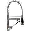 BAGNOCLIC - Rubinetto Miscelatore Cucina Professionale Industriale | Leva Clinica | Braccio Doccia con Doppio Getto | Design Elegante e Resistente | Finitura Cromata Lucida, Ottone