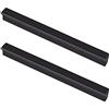 Lframa606 Maniglie per Armadio Lunghe, Maniglie per Mobili da Cucina Nero, Alluminio Solida | Finitura Anodizzato,Lunghezza:80-1200mm Maniglie per Ante Armadio,2 pezzi Manico per Armadietti Neri (180mm/7in)