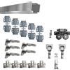 EVOTRADE Kit Ferramenta FOLDING per Armadi o Nicchie a Muro con 1 Anta Pieghevole a Libro Max 50Kg e Spessore Max 30mm - Kit 1 Binario da 2 Metri, Cerniere Collo Zero e Gruppo Carrello, Chiusura Soft