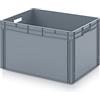 Auer Packaging Contenitore Eurobox 80 x 60 x 52 euro, 800 x 600 x 520 cm, contenitore grande in plastica con metro pieghevole