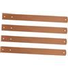 Gatuida 4 pezzi Ganci da Parete in Cuoio per Bastone Tende Supporti per Cucina Bagno e Camera da Facili Installare Design Boho Marrone Scuro