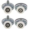 DEARMAMY Rulli Scorrevoli per Porte Doccia in Metallo da 25mm Ruote di Ricambio per Box Bagno Guide per Porte Scorrevoli in Vetro 4 Pezzi per Manutenzione Bagno