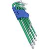 AB Tools 10 chiavi Torx extra lunghe a prova di manomissione con supporto T9 - T50 antiscivolo