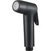 Whychstore 1 ugello per WC, accessorio per doccia e WC, spruzzatore portatile, multifunzione, ugello per risciacquo, rubinetto per bidet da donna (nero)