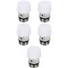 PATIKIL Valvola Sfiato Manuale Radiatore 1/4 BSP Colore Argento Bianco 5Pz | Valvola Sfiato Manuale Radiatore Ottone Nichelato per Impianti Termosifoni Riscaldamento