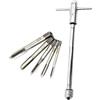 Agwuoetr Chiave A Cricchetto con Impugnatura A T Regolabile Lunga con 5 Maschi M3-M8 con Filettatura da 3 Mm-8 mm