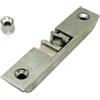 inferramenta Scrocco Di Chiusura Temporanea Per Serramenti In Legno | Modello COD 118 In Zama Finitura Argento | Dimensioni Precise 82x18x8 mm Con Aria 4 mm E Interasse 9 mm