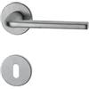 Ghidini Maniglia per porte interne TOY, zama, finitura ZCS, con rosetta tonda Ø50x5 e bocchetta foro chiave, ideale per porte con spessore standard di 38-42mm