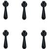 PILYON 6 Pezzi Maniglia Per Guardaroba In Lega Di Zinco Maniglia Per Pendente A Foro Singolo Maniglia Per Porta Dell'Armadio Pomello Per Cassetto Del Guardaroba Goccia D'Acqua Nero 70 * 18mm