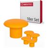 Gedotec Pomelli per mobili per cameretta dei bambini | Diametro 32 mm | Colore Arancione | 10 Pezzi | Maniglie per mobili in plastica | COLOUR | Pomelli per armadi colorati | Pomelli per mobili per