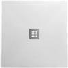 BARBOTTINA Piatto doccia quadrato in marmoresina bianco modello stone free h 2,8 cm (Bianco, 80x80 cm)