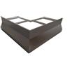 MINUTA PROFILI Angolare Esterno per Profilo gocciolatoio Alluminio Nor Per Balconi e Terrazze 16X16 cm (Testa di Moro RAL 8019)