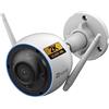 EZVIZ H3 2K Telecamera WiFi da Esterno in lega di alluminio, visione Notturna a colori, Difesa Attiva, Rilevamento del movimento Avanzato, Audio Bidirezionale, IP67 + SD 128 Gb in dotazione