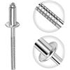 Gabex Rivetti a testa piatta Popnieten in acciaio inox A2, dimensioni 3,0-6,4 mm Ø con asta scanalata (6,0 x 10 mm, 50 pezzi)