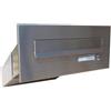 Letterbox24 D-041 Cassetta postale passante a muro in acciaio inox con campanello (profondità: 23-38 cm) - LETTERBOX24.de