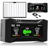 Therm La Mode CF-20 DL Misuratore Della Qualità Dell'Aria Con Report Dei Dati, Rilevatore CO2 Che Misura CO2, TVOC, HCHO, PM2.5, PM10, AQI, Temperatura e Umidità, Display Visivo Basato Su Simboli Per Casa