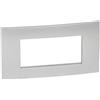 LEGRAND VELA placca quadra 4 moduli silver metallizzato 685747