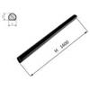 effedielle® Asta per spagnolette,AGB diametro 9 mm, lunghezza 160 cm,Accorciabile regolabile finitura Nera.Asta di chiusura in acciaio ø9 mm con sezione semicircolare ad innesto obbligato