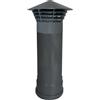 HAHN Handelshaus Ventola di drenaggio/ventilatore da tetto con tubo a manicotto, adatta per tutti i tubi HT e KG, sfiato del tetto, aria di scarico, PVC, DN 70, DN 75, DN 100, DN 110, guarnizione in gomma (DN 100/DN
